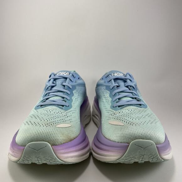Hoka One One Bondi 8 Running Shoes Womens Size 9.5 B Airy Blue Purple Athletic - Picture 2 of 9